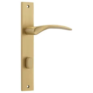 Oxford Lever Rectangular Backplate Brushed Brass by Iver, a Door Hardware for sale on Style Sourcebook