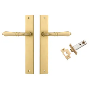 Sarlat Lever Rectangular Backplate Passage Kit Brushed Gold PVD by Iver, a Door Hardware for sale on Style Sourcebook
