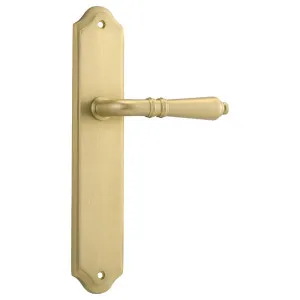 Sarlat Lever Shouldered Backplate Brushed Gold PVD by Iver, a Door Hardware for sale on Style Sourcebook