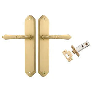 Sarlat Lever Shouldered Backplate Passage Kit Brushed Gold PVD by Iver, a Door Hardware for sale on Style Sourcebook