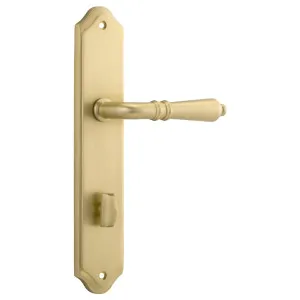 Sarlat Lever Shouldered Backplate Brushed Gold PVD by Iver, a Door Hardware for sale on Style Sourcebook
