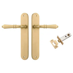 Sarlat Lever Oval Backplate Passage Kit Brushed Gold PVD by Iver, a Door Hardware for sale on Style Sourcebook