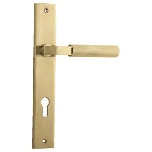 Brunswick Lever Brushed Gold Pvd Rectangular Backplate by Iver, a Door Hardware for sale on Style Sourcebook