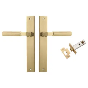 Brunswick Lever Rectangular Backplate Passage Kit Brushed Gold PVD by Iver, a Door Hardware for sale on Style Sourcebook
