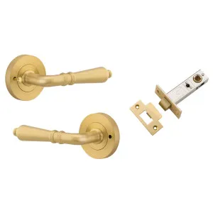 Sarlat Lever Round Rose (Inbuilt Privacy) Brushed Gold PVD by Iver, a Door Hardware for sale on Style Sourcebook
