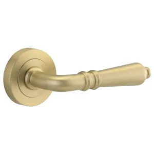 Sarlat Lever Round Rose Brushed Gold PVD by Iver, a Door Hardware for sale on Style Sourcebook