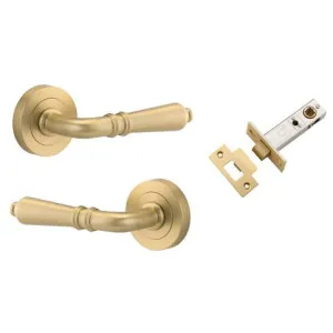 Sarlat Lever Round Rose Passage Kit Brushed Gold PVD by Iver, a Door Hardware for sale on Style Sourcebook