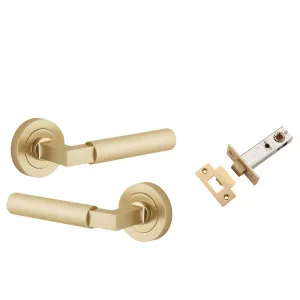 Brunswick Lever Round Rose Passage Kit Brushed Gold PVD by Iver, a Door Hardware for sale on Style Sourcebook