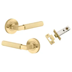 Brunswick Lever Round Rose Privacy Kit (Inbuilt Privacy) Brushed Gold PVD by Iver, a Door Hardware for sale on Style Sourcebook