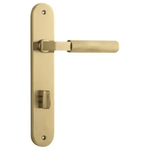 Brunswick Lever Brushed Gold Pvd Oval Backplate by Iver, a Door Hardware for sale on Style Sourcebook