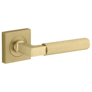 Brunswick Lever Brushed Gold Pvd  Square Rose by Iver, a Door Hardware for sale on Style Sourcebook