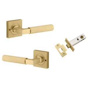Brunswick Lever Square Rose Privacy Kit (Inbuilt Privacy) Brushed Gold PVD by Iver, a Door Hardware for sale on Style Sourcebook