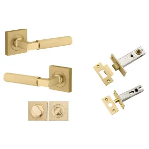 Brunswick Lever Square Rose Privacy Kit Brushed Gold PVD by Iver, a Door Hardware for sale on Style Sourcebook