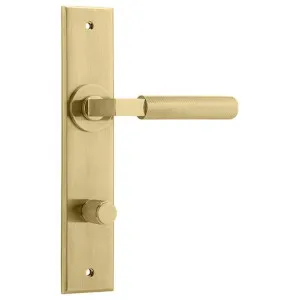 Brunswick Lever Brushed Gold Pvd Chamfered Backplate by Iver, a Door Hardware for sale on Style Sourcebook