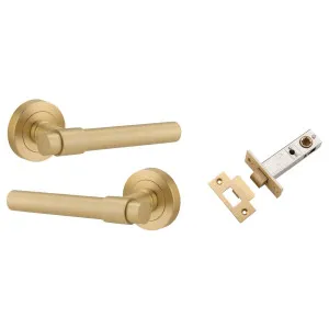 Helsinki Lever Round Rose Passage Kit Brushed Gold PVD by Iver, a Door Hardware for sale on Style Sourcebook