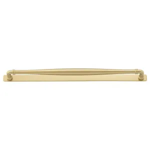 Sarlat Cabinet Pull w Backplate CTC450mm Brushed Gold PVD by Iver, a Cabinet Hardware for sale on Style Sourcebook