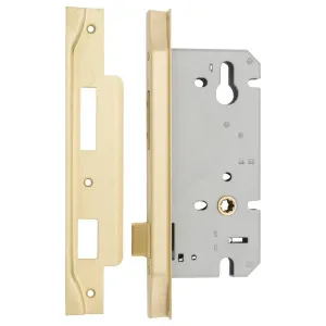 Rebated 85mm Euro Mortice Locks 60mm Backset Brushed Gold PVD by Iver, a Cabinet Hardware for sale on Style Sourcebook