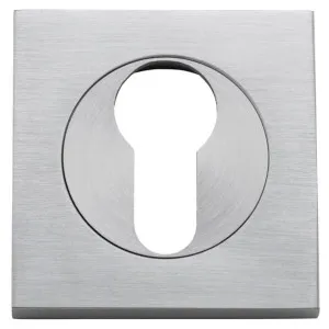 Euro Escutcheons Square, Brushed Chrome by Iver, a Door Hardware for sale on Style Sourcebook