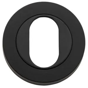 Oval Escutcheon Round Matt Black by Iver, a Door Hardware for sale on Style Sourcebook