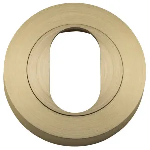 Oval Escutcheon Round Brushed Brass by Iver, a Door Hardware for sale on Style Sourcebook