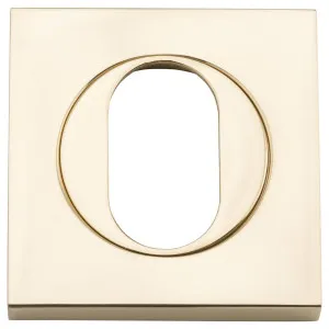 Oval Escutcheon Square Polished Brass by Iver, a Door Hardware for sale on Style Sourcebook