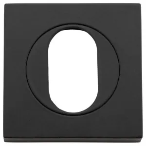 Oval Escutcheon Square Matt Black by Iver, a Door Hardware for sale on Style Sourcebook
