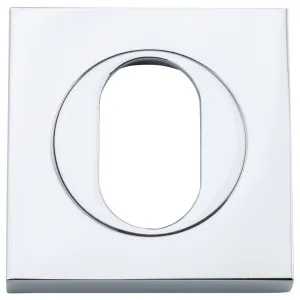 Oval Escutcheon Square Polished Chrome by Iver, a Door Hardware for sale on Style Sourcebook