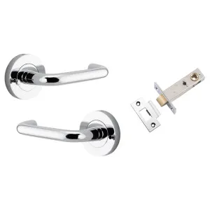 Oslo Lever Round Rose (Inbuilt Privacy) Polished Chrome by Iver, a Door Hardware for sale on Style Sourcebook