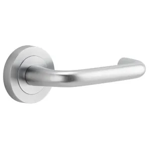 Oslo Lever Round Rose Brushed Chrome by Iver, a Door Hardware for sale on Style Sourcebook