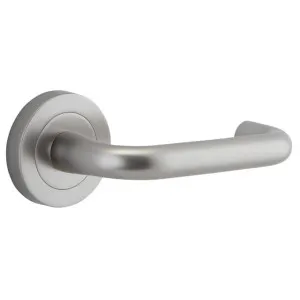 Oslo Lever Round Rose Satin Nickel by Iver, a Door Hardware for sale on Style Sourcebook