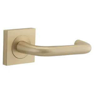 Oslo Lever Square Rose Brushed Brass by Iver, a Door Hardware for sale on Style Sourcebook