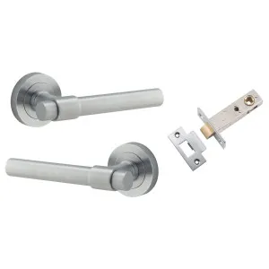 Helsinki Lever Round Rose Passage Kit Brushed Chrome by Iver, a Door Hardware for sale on Style Sourcebook