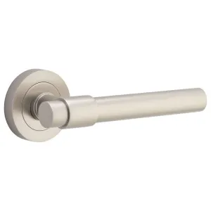 Helsinki Lever Round Rose, Satin Nickel by Iver, a Door Hardware for sale on Style Sourcebook