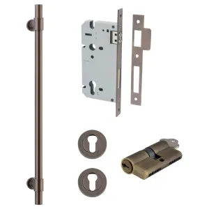 Helsinki Pull Handle 450mm Entrance Kit w Separare High Security Lock Signature Brass by Iver, a Door Hardware for sale on Style Sourcebook