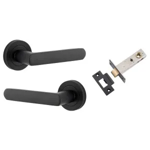 Osaka Lever Round Rose Passage Kit Matt Black by Iver, a Door Hardware for sale on Style Sourcebook