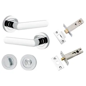 Osaka Lever Round Rose Privacy Kit w Separate Privacy Turn Polished Chrome by Iver, a Door Hardware for sale on Style Sourcebook