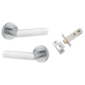 Osaka Lever Round Rose Passage Kit Brushed Chrome by Iver, a Door Hardware for sale on Style Sourcebook