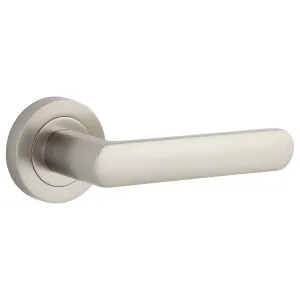 Osaka Lever Round Rose Satin Nickel by Iver, a Door Hardware for sale on Style Sourcebook