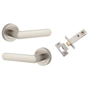 Osaka Lever Satin Nickel Round Rose Passage Kit by Iver, a Door Hardware for sale on Style Sourcebook