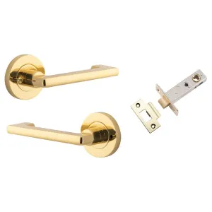 Baltimore Return Lever Round Rose (Inbuilt Privacy) Polished Brass by Iver, a Door Hardware for sale on Style Sourcebook