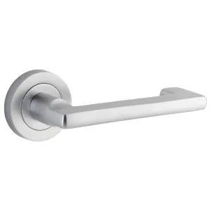 Baltimore Return Lever Round Rose Brushed Chrome by Iver, a Door Hardware for sale on Style Sourcebook