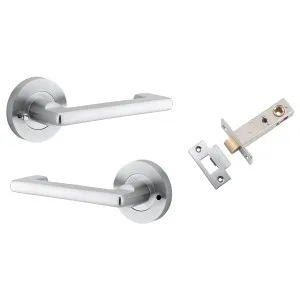 Baltimore Return Lever Round Rose (Inbuilt Privacy) Brushed Chrome by Iver, a Door Hardware for sale on Style Sourcebook