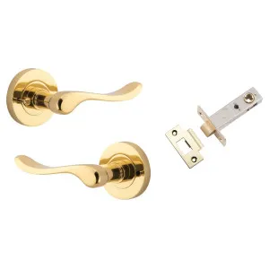 Stirling Lever Round Rose (Inbuilt Privacy) Polished Brass by Iver, a Door Hardware for sale on Style Sourcebook