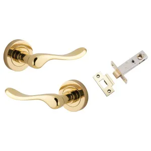 Stirling Lever Polished Brass Round Rose Passage Kit by Iver, a Door Hardware for sale on Style Sourcebook
