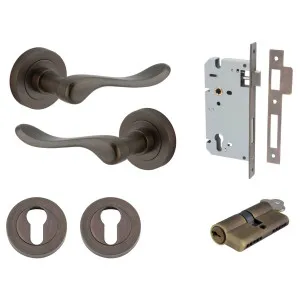 Stirling Lever Round Rose Entrance Kit w Separate High Security Lock Signature Brass by Iver, a Door Hardware for sale on Style Sourcebook