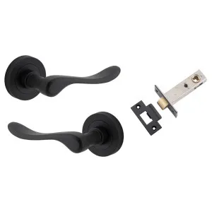 Stirling Lever Round Rose Passage Kit Matt Black by Iver, a Door Hardware for sale on Style Sourcebook