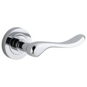 Stirling Lever Round Rose Polished Chrome by Iver, a Door Hardware for sale on Style Sourcebook