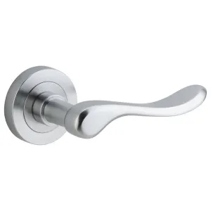 Stirling Lever Round Rose Brushed Chrome by Iver, a Door Hardware for sale on Style Sourcebook