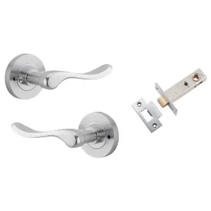 Stirling Lever Round Rose (Inbuilt Privacy) Brushed Chrome by Iver, a Door Hardware for sale on Style Sourcebook
