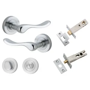 Stirling Lever Round Rose Privacy Kit w Separate Privacy Turn Brushed Chrome by Iver, a Door Hardware for sale on Style Sourcebook